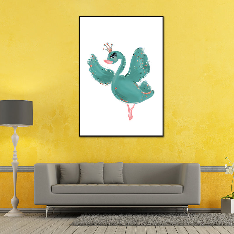 Childrens Art Canvas Print Light-Color Little Girl Dancing Wall Decor for Bedroom Clearhalo 'Art Gallery' 'Canvas Art' 'Kids' Arts' 1639913