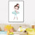 Illustration Ballet Girl Wall Art Decor for Bedroom, Pastel Color, Textured Surface Light Green Clearhalo 'Art Gallery' 'Canvas Art' 'Kids' Arts' 1639940