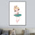 Illustration Ballet Girl Wall Art Decor for Bedroom, Pastel Color, Textured Surface Green Clearhalo 'Art Gallery' 'Canvas Art' 'Kids' Arts' 1639947
