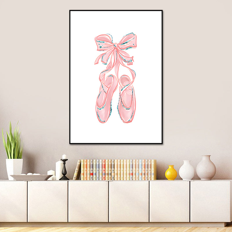 Ballet Wall Art Kids Style Cute Cartoon Canvas Print in Soft Color for Bedroom Clearhalo 'Art Gallery' 'Canvas Art' 'Kids' Arts' 1639962