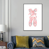 Ballet Wall Art Kids Style Cute Cartoon Canvas Print in Soft Color for Bedroom Clearhalo 'Art Gallery' 'Canvas Art' 'Kids' Arts' 1639963