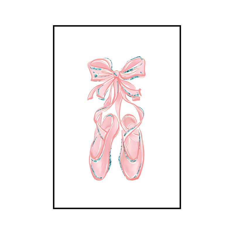Ballet Wall Art Kids Style Cute Cartoon Canvas Print in Soft Color for Bedroom Clearhalo 'Art Gallery' 'Canvas Art' 'Kids' Arts' 1639964