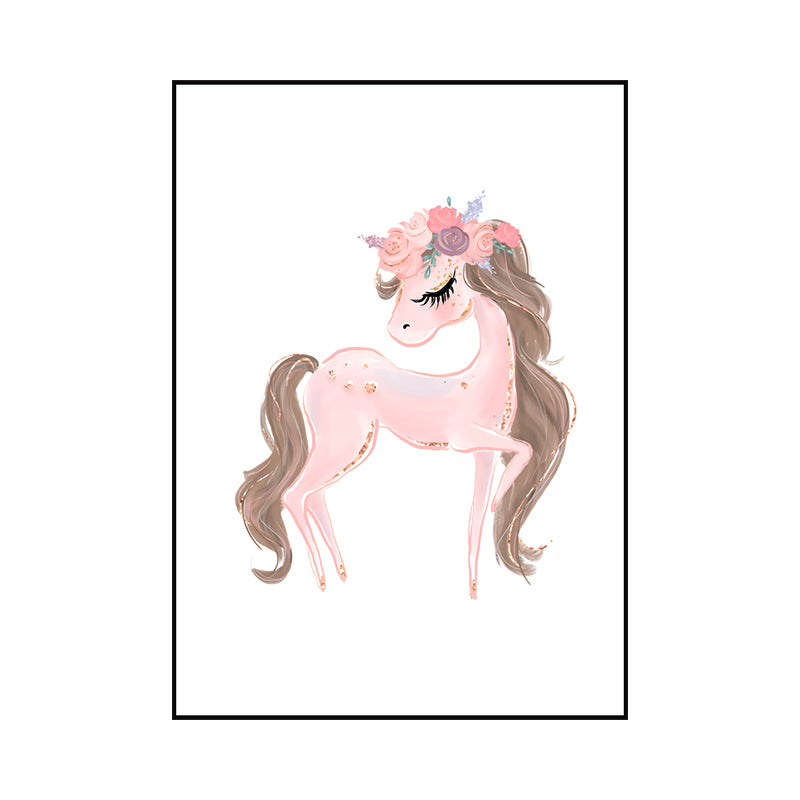 Ballet Wall Art Kids Style Cute Cartoon Canvas Print in Soft Color for Bedroom Clearhalo 'Art Gallery' 'Canvas Art' 'Kids' Arts' 1639971