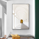 Minimalism House Interior Archway Canvas White Textured Wall Art for Family Room Clearhalo 'Art Gallery' 'Canvas Art' 'Contemporary Art Gallery' 'Contemporary Art' 'Minimalism' 'Minimalist Art Gallery' 'Scandinavian' Arts' 1639983