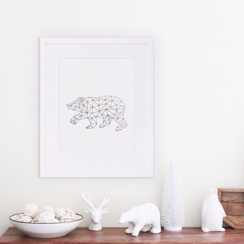 Canvas Textured Wall Decor Scandinavian Style Charcoal Drawings Animals Painting Clearhalo 'Arts' 'Canvas Art' 1640067