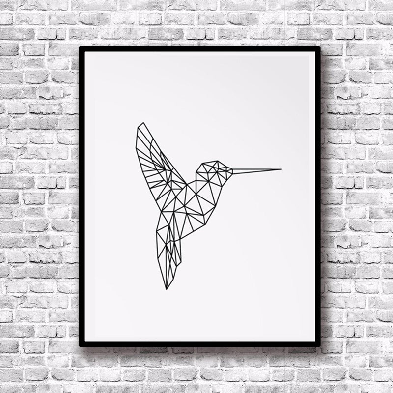 Canvas Textured Wall Decor Scandinavian Style Charcoal Drawings Animals Painting White Bird Clearhalo 'Arts' 'Canvas Art' 1640087
