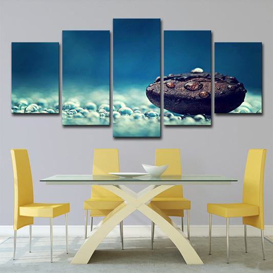 Serenity Cobblestone Wall Art for Dining Room Still Life Wall Decor in Blue Clearhalo 'Art Gallery' 'Canvas Art' 'Contemporary Art Gallery' 'Modern' Arts' 1640151