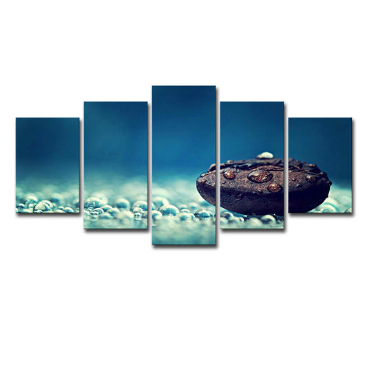 Serenity Cobblestone Wall Art for Dining Room Still Life Wall Decor in Blue Clearhalo 'Art Gallery' 'Canvas Art' 'Contemporary Art Gallery' 'Modern' Arts' 1640153