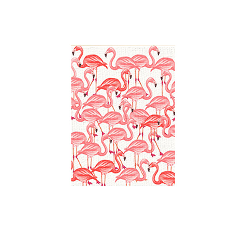 Flamingo Canvas Art Tropical Beautiful Animal Painting Wall Decor in Pink on White Clearhalo 'Art Gallery' 'Canvas Art' 'Kids' Arts' 1640181
