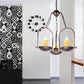 Aged Brass Metal Hanging Light Two-bulb Vintage Candle Chandeliers for Coffee Shop Clearhalo 'Ceiling Lights' 'Chandeliers' Lighting' options 164020