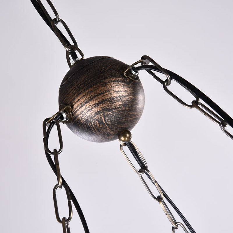 Aged Brass Metal Hanging Light Two-bulb Vintage Candle Chandeliers for Coffee Shop Clearhalo 'Ceiling Lights' 'Chandeliers' Lighting' options 164025