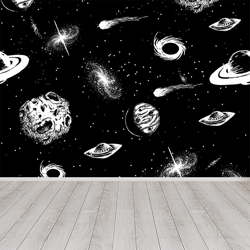 Mysterious Space Mural Decal Modern Decorative Living Room Wall Covering, Customed Size Clearhalo 'Wall Decor' 'Wall Mural' 1640361