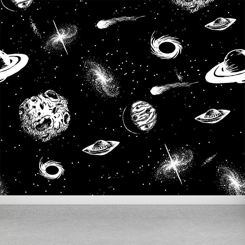 Mysterious Space Mural Decal Modern Decorative Living Room Wall Covering, Customed Size Clearhalo 'Wall Decor' 'Wall Mural' 1640362