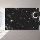 Contemporary Starry Sky View Mural Decal Dark Color Stain-Proofing Wall Decor for Bathroom Black-Gray Clearhalo 'Wall Decor' 'Wall Mural' 1640380