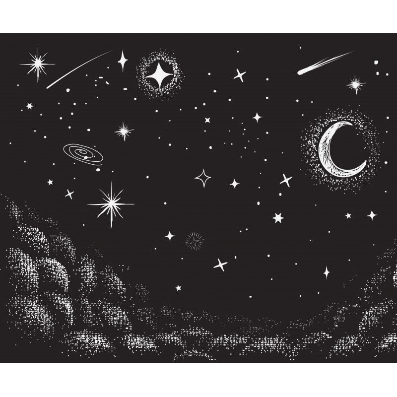 Contemporary Starry Sky View Mural Decal Dark Color Stain-Proofing Wall Decor for Bathroom Clearhalo 'Wall Decor' 'Wall Mural' 1640383