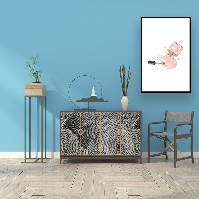 Pink Pouring Perfume Painting Canvas Textured Modernist Girls Bedroom Wall Art Clearhalo 'Art Gallery' 'Canvas Art' 'Contemporary Art Gallery' 'Modern' Arts' 1640414