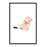 Pink Pouring Perfume Painting Canvas Textured Modernist Girls Bedroom Wall Art Clearhalo 'Art Gallery' 'Canvas Art' 'Contemporary Art Gallery' 'Modern' Arts' 1640416