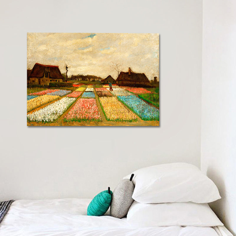 Farmhouse Bulb Fields Painting Canvas Art Brown Textured Wall Decor for Family Room Clearhalo 'Art Gallery' 'Canvas Art' 'Country Art Gallery' 'French Country' 'Rustic' Arts' 1640428