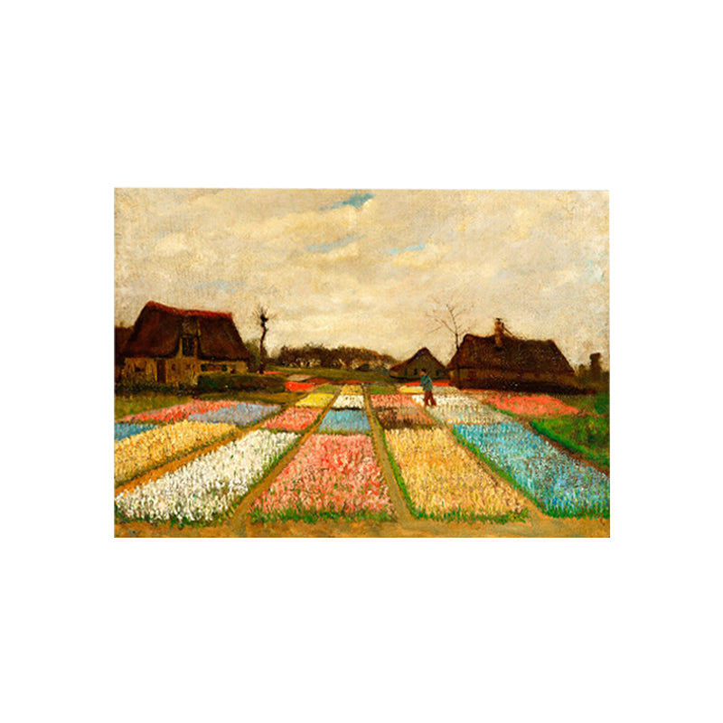 Farmhouse Bulb Fields Painting Canvas Art Brown Textured Wall Decor for Family Room Clearhalo 'Art Gallery' 'Canvas Art' 'Country Art Gallery' 'French Country' 'Rustic' Arts' 1640429