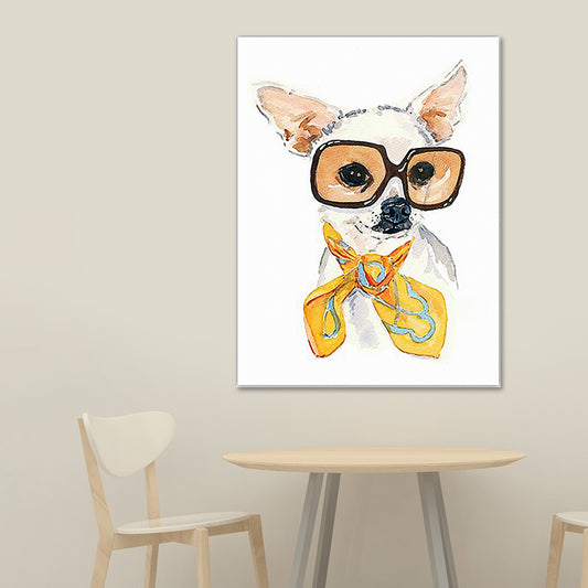 Funny Animal Painting Canvas Wall Art for Childrens Bedroom. Light Color, Textured Clearhalo 'Art Gallery' 'Canvas Art' 'Kids' Arts' 1640434