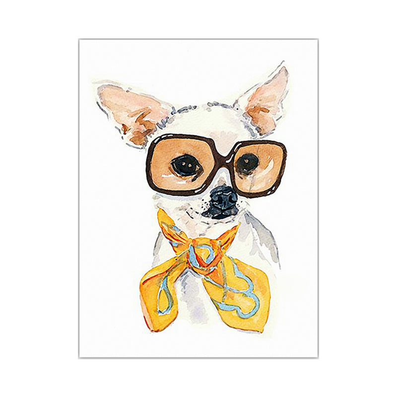 Funny Animal Painting Canvas Wall Art for Childrens Bedroom. Light Color, Textured Clearhalo 'Art Gallery' 'Canvas Art' 'Kids' Arts' 1640436