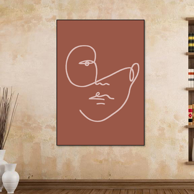 Character Portrait Wall Decor In Light Color Nordic Style Painting for Dining Room Clearhalo 'Arts' 'Canvas Art' 1640462