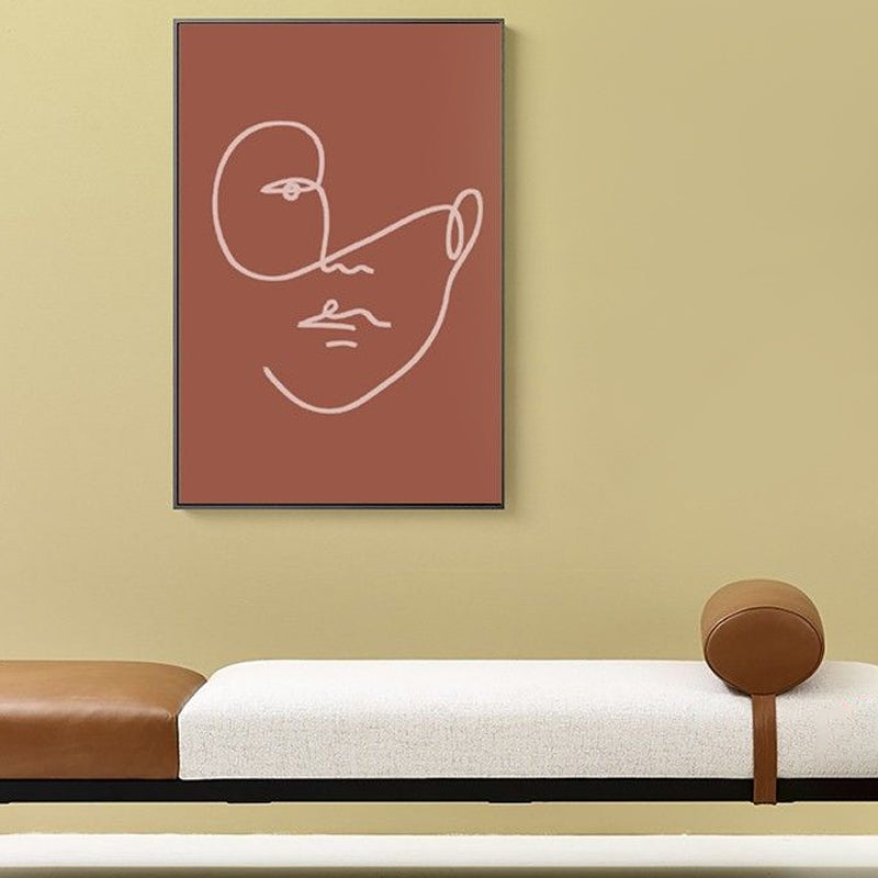 Character Portrait Wall Decor In Light Color Nordic Style Painting for Dining Room Clearhalo 'Arts' 'Canvas Art' 1640463