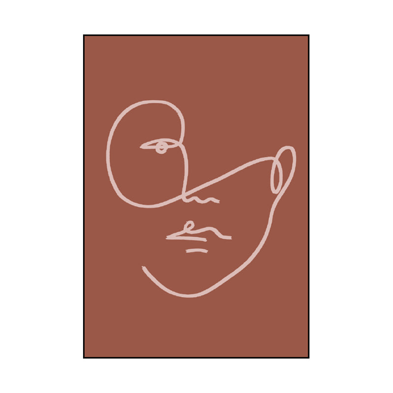 Character Portrait Wall Decor In Light Color Nordic Style Painting for Dining Room Clearhalo 'Arts' 'Canvas Art' 1640464