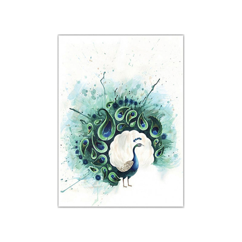Bird Painting Wall Art Textured Contemporary Living Room Canvas Print in Light Color Clearhalo 'Art Gallery' 'Canvas Art' 'Contemporary Art Gallery' 'Modern' Arts' 1640540