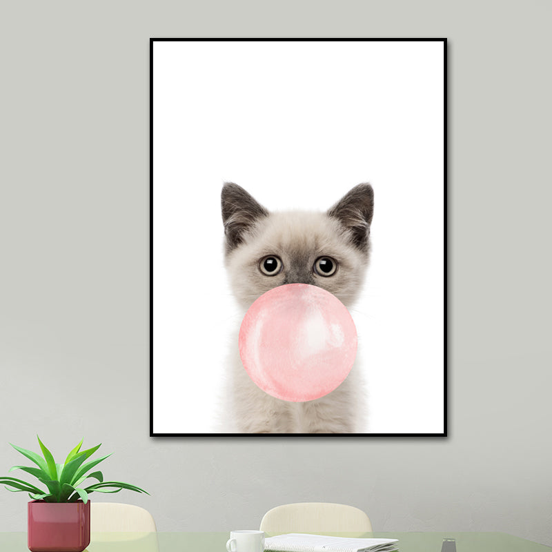 Pastel Color Animals Illustrations Art Textured Kid's Style Children Bedroom Canvas Clearhalo 'Art Gallery' 'Canvas Art' 'Kids' Arts' 1640560