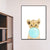 Pastel Color Animals Illustrations Art Textured Kid's Style Children Bedroom Canvas Green Clearhalo 'Art Gallery' 'Canvas Art' 'Kids' Arts' 1640565