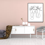 Canvas Textured Painting Nordic Style Pencil Girl's Portraiture Wall Art, Multiple Sizes Clearhalo 'Arts' 'Canvas Art' 1640615