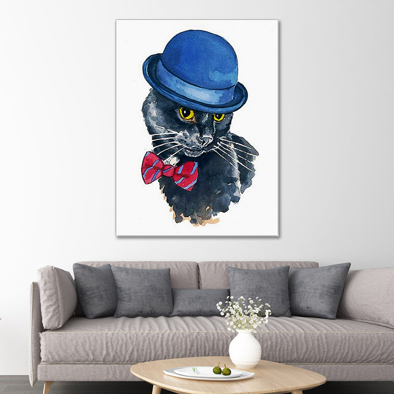 Canvas Soft Color Painting Childrens Art Animal Pet Print Wall Decor for Stairway Clearhalo 'Art Gallery' 'Canvas Art' 'Kids' Arts' 1640664