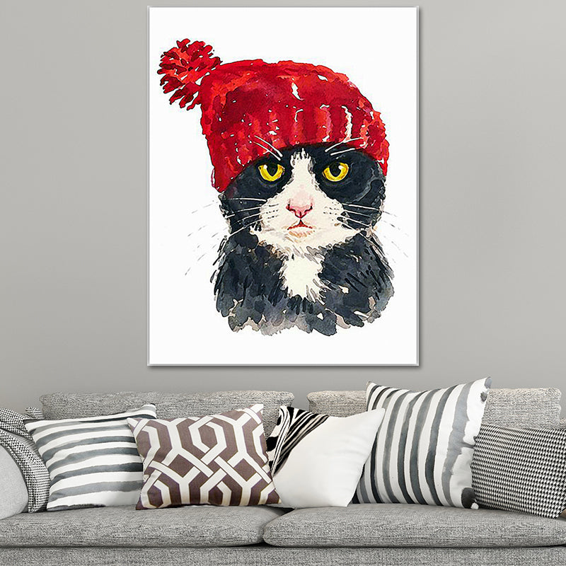 Canvas Soft Color Painting Childrens Art Animal Pet Print Wall Decor for Stairway Clearhalo 'Art Gallery' 'Canvas Art' 'Kids' Arts' 1640670