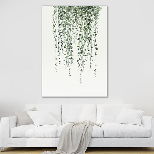 Contemporary Plant Painting Art Print Canvas Textured Green Wall Decoration for Home Clearhalo 'Art Gallery' 'Canvas Art' 'Contemporary Art Gallery' 'Modern' Arts' 1640678