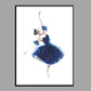 Elegant Ballerina Art Print for Girls Bedroom Dancer Painting Wall Decor in Soft Color Clearhalo 'Art Gallery' 'Canvas Art' 'Contemporary Art Gallery' 'Modern' Arts' 1640707