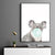 Animals Image Wall Decor Kid's Style Textured Girls Bedroom Painting, Multiple Sizes Grey Clearhalo 'Art Gallery' 'Canvas Art' 'Kids' Arts' 1640752