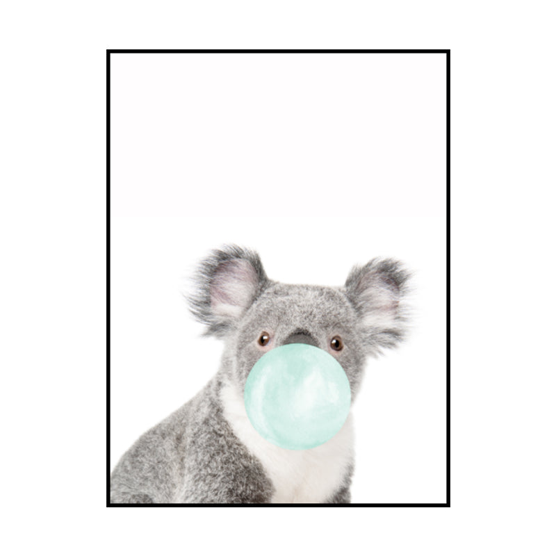 Animals Image Wall Decor Kid's Style Textured Girls Bedroom Painting, Multiple Sizes Clearhalo 'Art Gallery' 'Canvas Art' 'Kids' Arts' 1640755