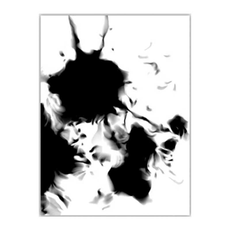Black and White Minimalism Canvas Art Spray-Paint Wall Decoration for House Interior Clearhalo 'Art Gallery' 'Canvas Art' 'Contemporary Art Gallery' 'Contemporary Art' 'Minimalism' 'Minimalist Art Gallery' 'Scandinavian' Arts' 1640769