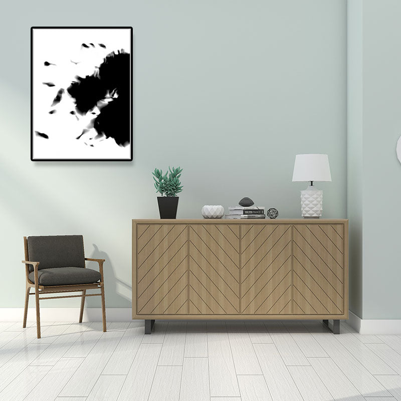 Black and White Minimalism Canvas Art Spray-Paint Wall Decoration for House Interior Clearhalo 'Art Gallery' 'Canvas Art' 'Contemporary Art Gallery' 'Contemporary Art' 'Minimalism' 'Minimalist Art Gallery' 'Scandinavian' Arts' 1640782