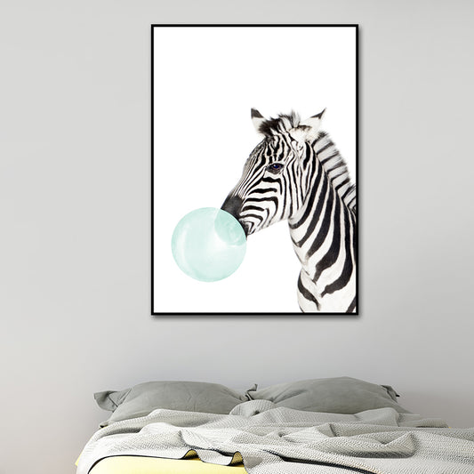 Animals and Balloon Illustrations Painting Children's Art Canvas Wall Print, Multiple Sizes Clearhalo 'Art Gallery' 'Canvas Art' 'Kids' Arts' 1640880