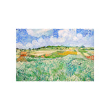Post Impressionism Canvas Wall Art Green Van Gogh Farm Field Painting for Living Room Clearhalo 'Art Gallery' 'Canvas Art' 'Country Art Gallery' 'French Country' 'Rustic' Arts' 1641025