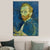 Van Gogh Self Portrait Painting Retro Style Textured Wall Art Decor for Living Room Blue Clearhalo 'Arts' 'Canvas Art' 1641036