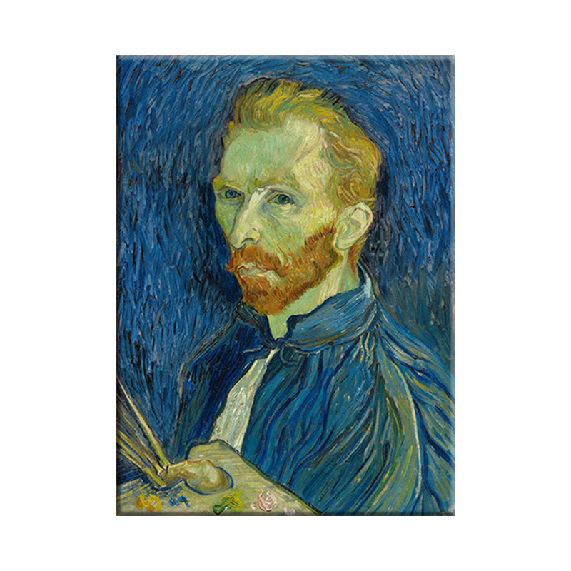 Van Gogh Self Portrait Painting Retro Style Textured Wall Art Decor for Living Room Clearhalo 'Arts' 'Canvas Art' 1641039