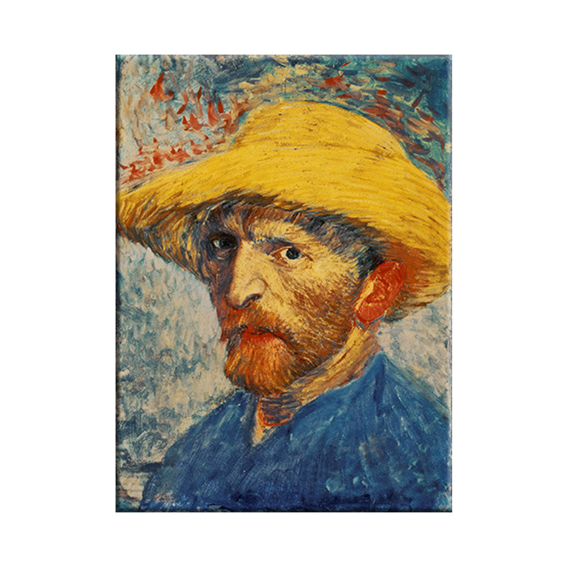 Van Gogh Self Portrait Painting Retro Style Textured Wall Art Decor for Living Room Clearhalo 'Arts' 'Canvas Art' 1641046