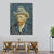 Van Gogh Self Portrait Painting Retro Style Textured Wall Art Decor for Living Room Grey Clearhalo 'Arts' 'Canvas Art' 1641050