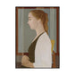 Woman Side Profile Portrait Painting Vintage Canvas Wall Art in Brown for Home Clearhalo 'Arts' 'Canvas Art' 1641088