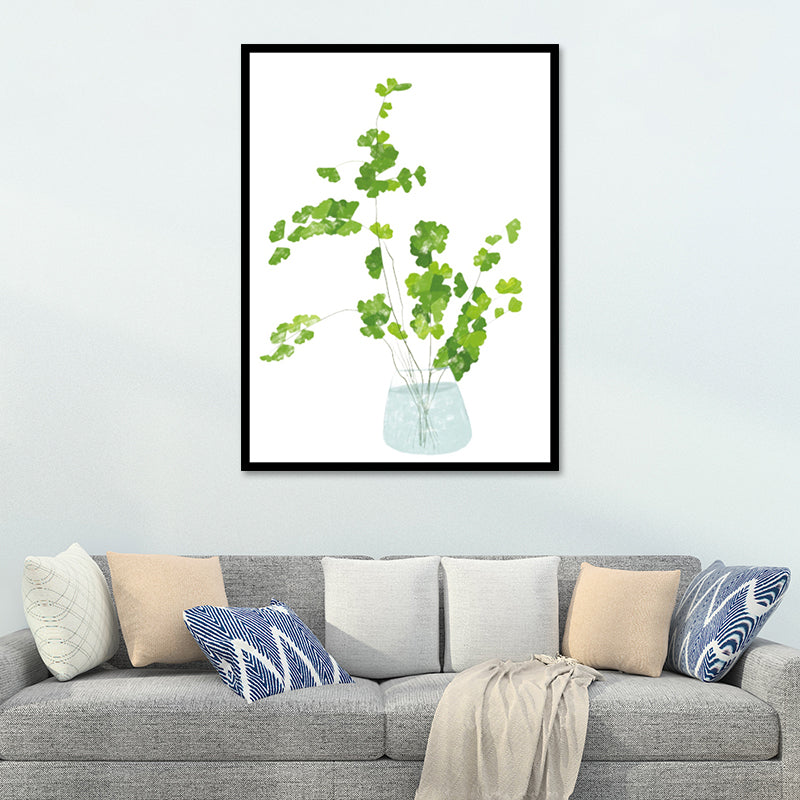 Noordse bonsai kunst print canvas textureerde pastelkleurige kleur muur decor voor zitkamer
