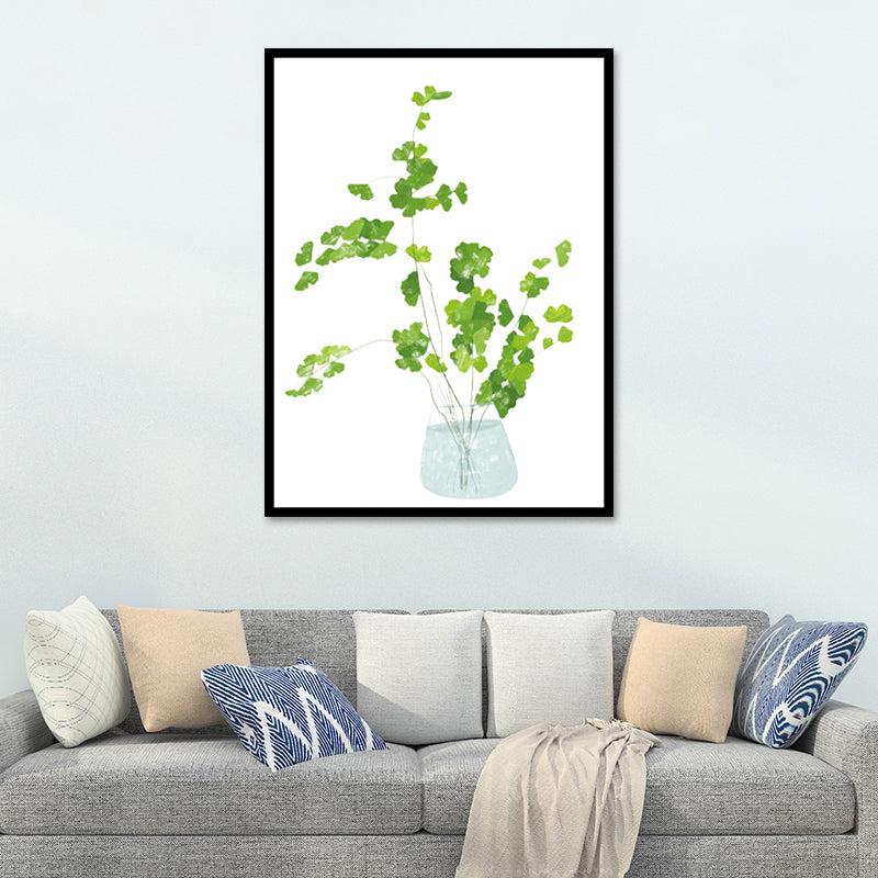 Nordic Bonsai Art Print Canvas Textured Pastel Color Wall Decor for Sitting Room Clearhalo 'Arts' 'Canvas Art' 1641100