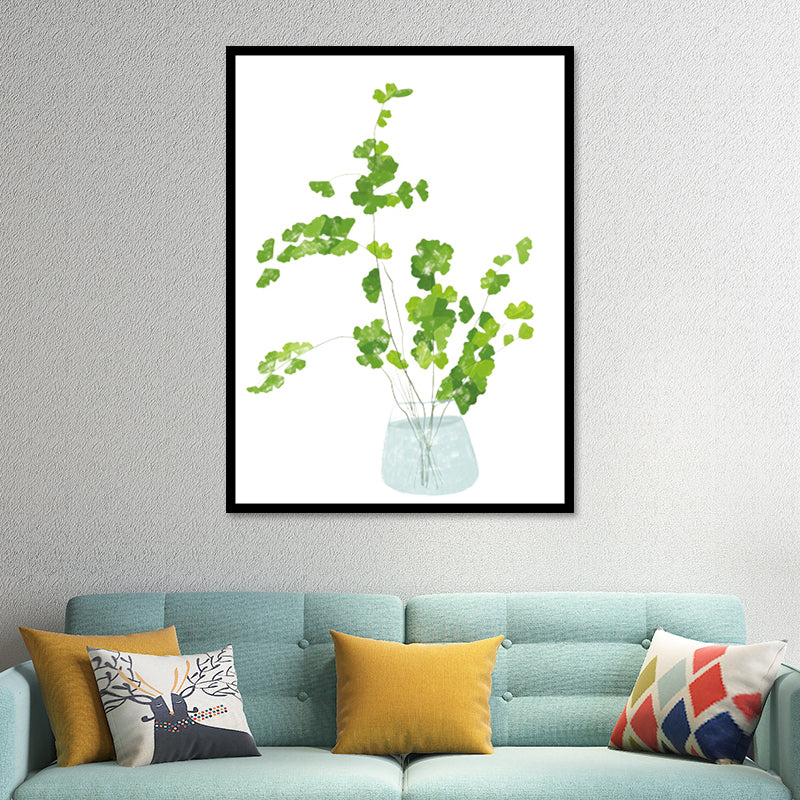 Nordic Bonsai Art Print Canvas Textured Pastel Color Wall Decor for Sitting Room Clearhalo 'Arts' 'Canvas Art' 1641101